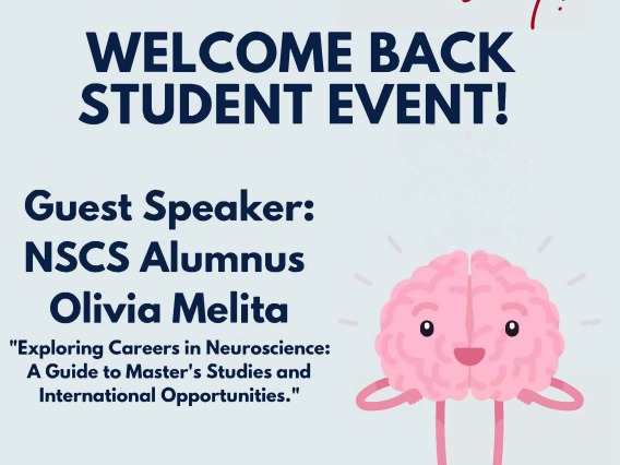2024 NSCS Welcome Back Student Event flyer